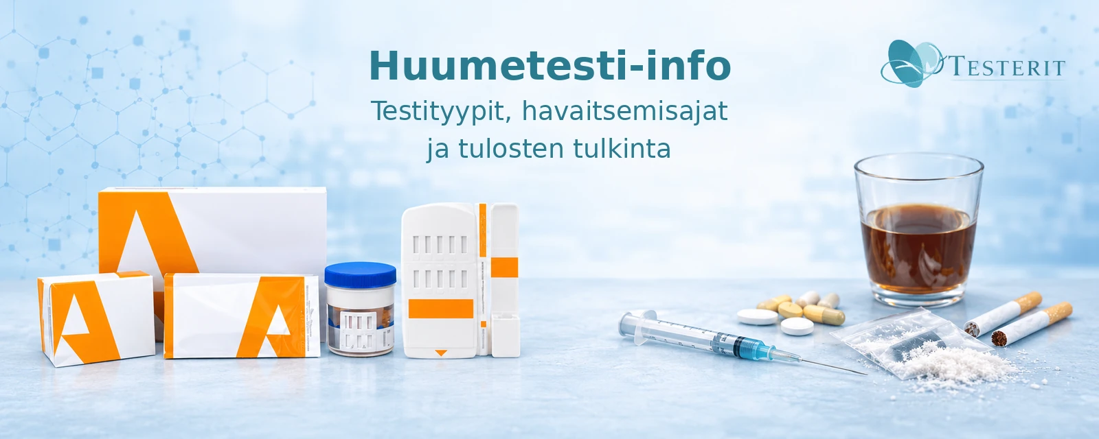 Huumetesti-info – huumetestien testityypit, havaitsemisajat ja tulosten tulkinta